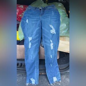 Distressed Blue Women's Jeans